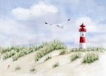 Postkarte DIN-A6 Leuchtturm List Sylt3